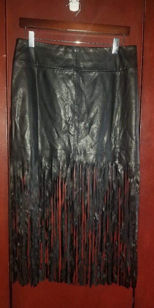 Fringe Leather Skirt!
